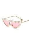 YUANCHENG Cristal Femmes Transparent Lunettes De Soleil Strass Rayons Italien Cat Eye Lunettes De Soleil 5-Doré-Jaune