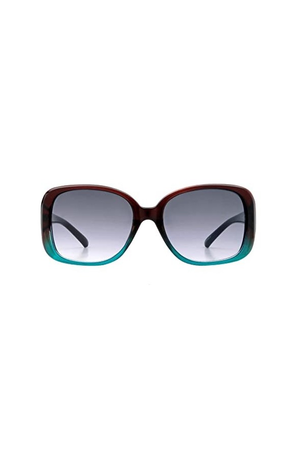 Foster Grant Lcvl2101 Bleu Sarcelle Lunettes de Soleil, Cristal Marron foncé, Taille Unique Femme