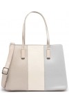 David Jones - Womens Tote Handbag - Multicolored Business Work Class Girl Bag - Long Handle PU Leather Shoulder Bag - Briefc