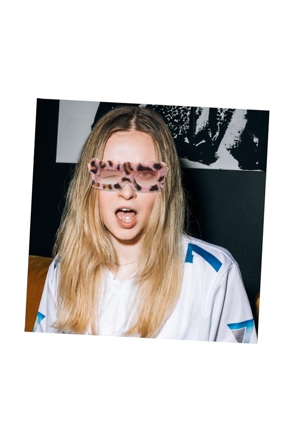 VALICLUD Lunettes De Soleil En Velours Lunettes De Soleil Floues Pour Femmes Lunettes Floues Léopard Lunettes De Soleil Impri