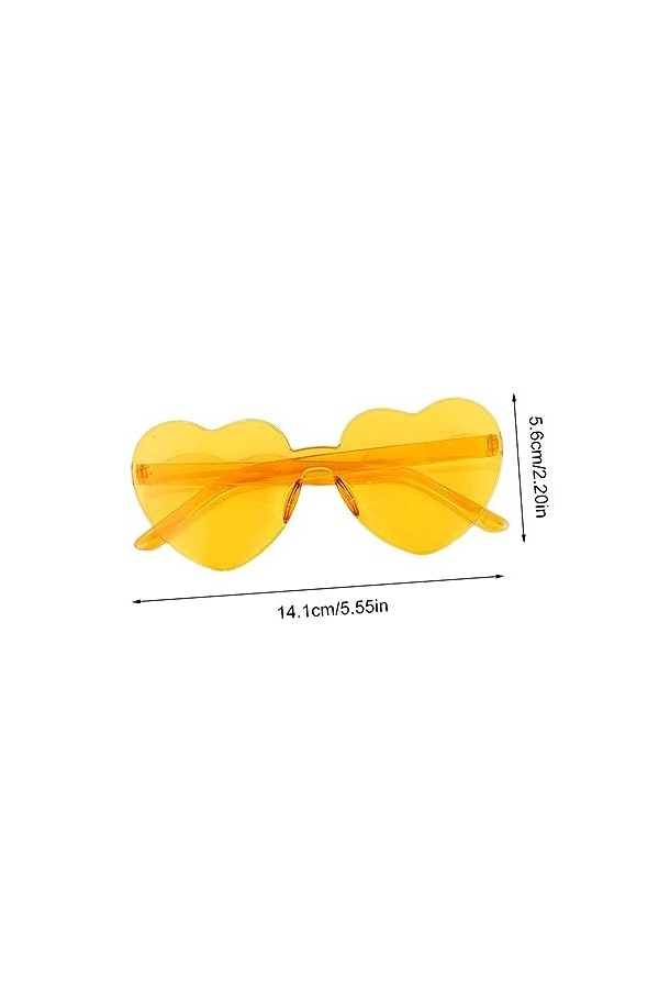 GALPADA 6 Pièces Lunettes Coeur Lunettes De Soleil Coeur Rose Pour Femme Lunettes De Soleil Coeur Violet Accessoires Rave Acc