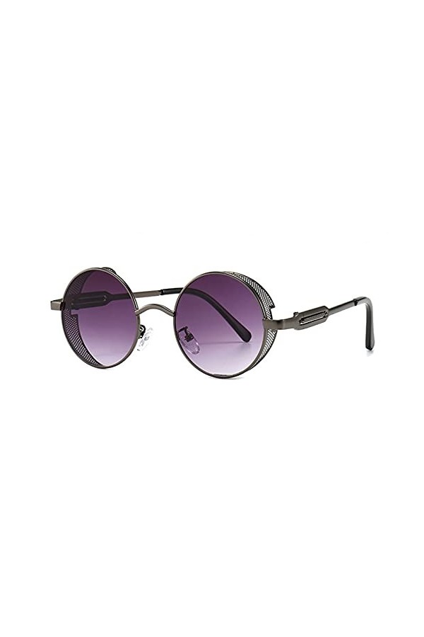 LUOXUEFEI De Soleil Lunettes Lunettes De Soleil Rondes Femmes Lunettes De Soleil Pour Hommes Noir Marron