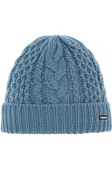 Eisbär Bonnet pour femme Afratos,Taille unique,Bonnet dhiver tricoté en acier bleu,Avec intérieur en polaire respirant et ch