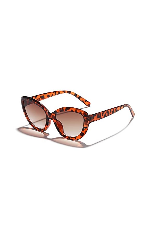 EkeNoz Lunettes de Soleil œil de Chat for Femmes, Grande Monture décorative, Tendance, UV400, Cadeau Color : D, Size : 1 