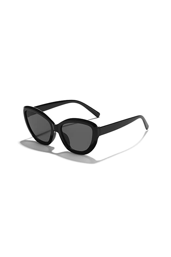 EkeNoz Lunettes de Soleil œil de Chat for Femmes, Grande Monture décorative, Tendance, UV400, Cadeau Color : D, Size : 1 
