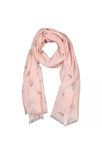 Wrendale Designs by Hannah Dale - Écharpe : 70 x 190 cm, Rose - Souris, 70cm x 190cm