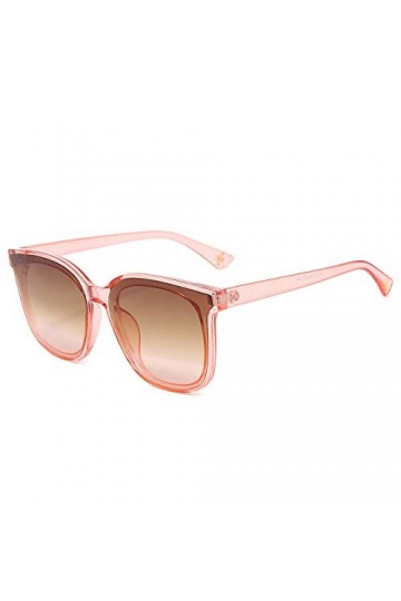 YUANCHENG Lunettes de Soleil Vintage dété Femmes Lunettes de Soleil pour Femmes Lunettes Rondes Cadre Noir Rose