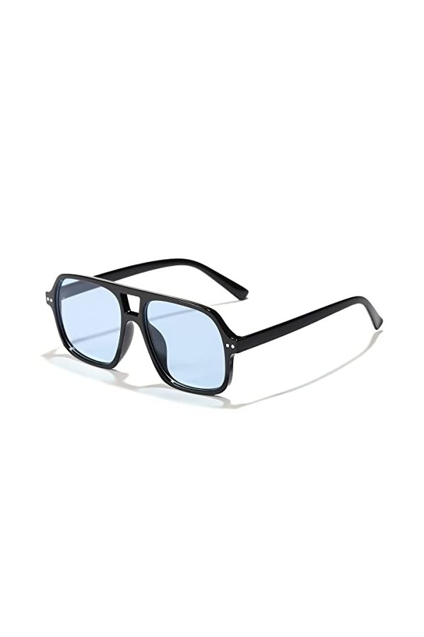 Lunettes de Soleil rétro à Grande Monture for Hommes et Femmes, décoration de Vacances en Plein air, Tendance, UV400, Cadeau 