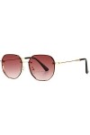 LUOXUEFEI De Soleil Lunettes Lunettes De Soleil Carrées Petites Femmes Marron Doré Lunettes De Soleil Homme Été