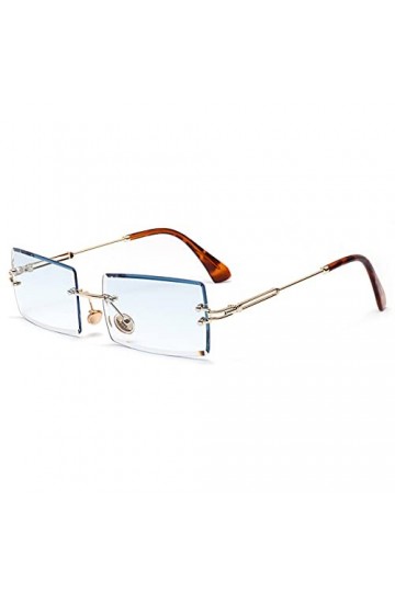 LUOXUEFEI De Soleil Lunettes Lunettes De Soleil Sans Cadre Femme Vert Clair Bleu Lunettes De Soleil Rectangulaires Pour Femme