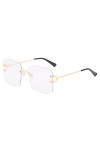 LUOXUEFEI De Soleil Lunettes Lunettes De Soleil Carrées Sans Monture Femmes Pour Dames Lunettes De Soleil Sans Cadre Femme Ho