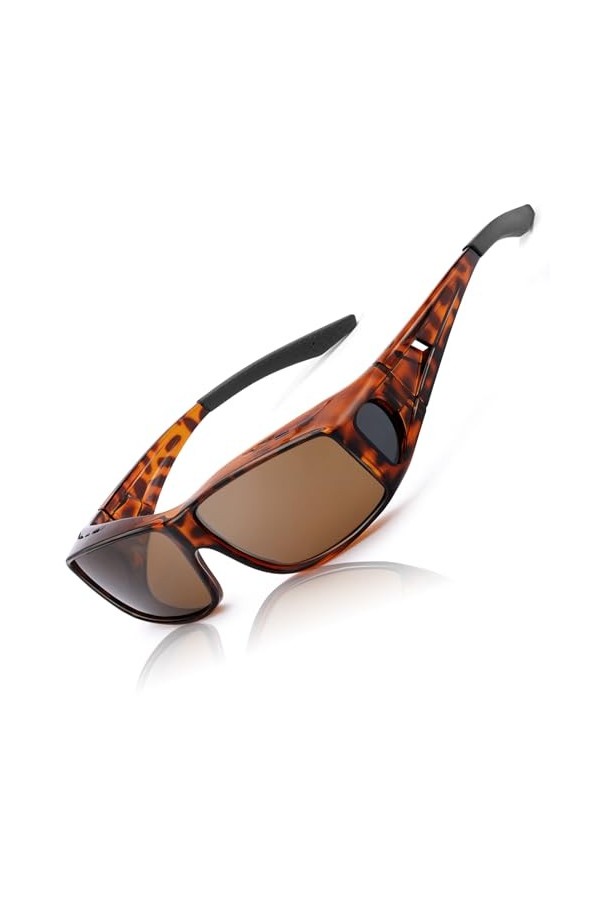 LVIOE Surlunettes Polarisées Hommes Femmes, Lunettes de Conduite Clip Lunettes de Soleil Anti-UVA UVB