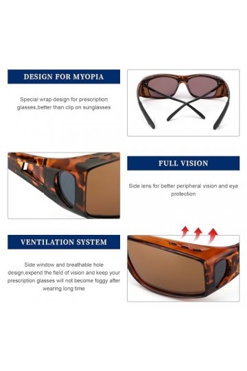 LVIOE Surlunettes Polarisées Hommes Femmes, Lunettes de Conduite Clip Lunettes de Soleil Anti-UVA UVB