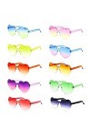 TamBee Lot de 10 lunettes de soleil en forme de cœur sans monture colorées en forme de cœur pour fête, festival funky pour ho