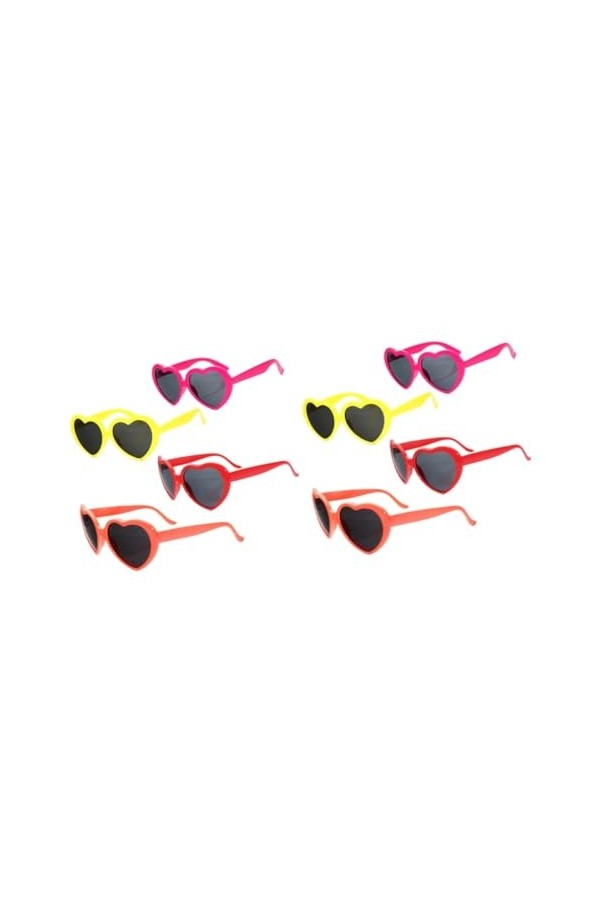 ABOOFAN 8 Pcs Lunettes De Soleil Rouges Pour Femmes Lunettes De Soleil De Fête Pour Femmes Accessoires De Fête Montures De Lu