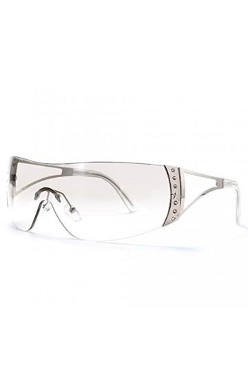 Fashion Y2K Lunettes de soleil une pièce pour femme de luxe punk lunettes de soleil lunettes de soleil lunettes de soleil lun