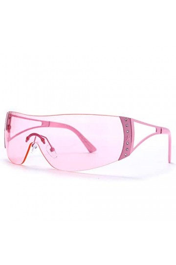 Fashion Y2K Lunettes de soleil une pièce pour femme de luxe punk lunettes de soleil lunettes de soleil lunettes de soleil lun