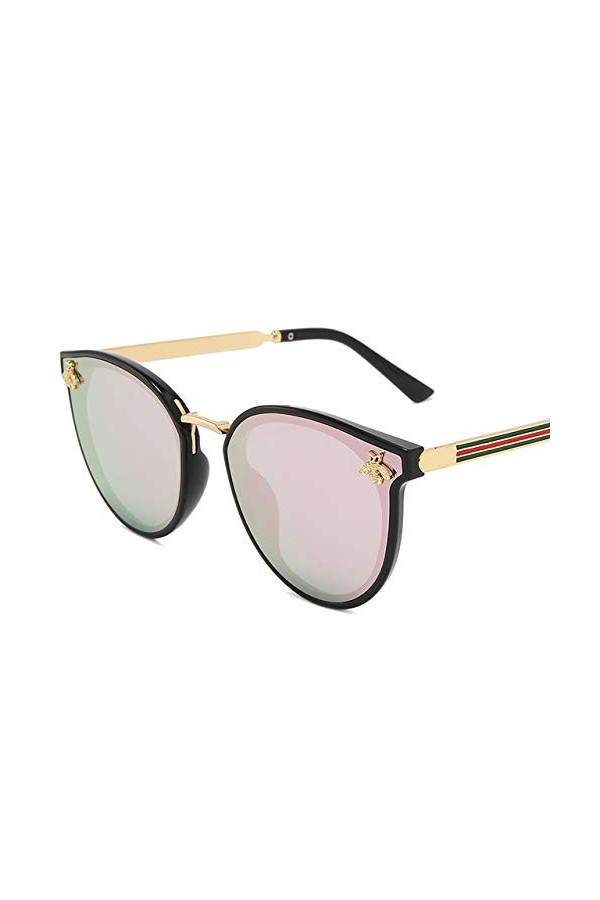 YUANCHENG Lunettes de Soleil Femme Lunettes de Soleil carrées Retro Pink