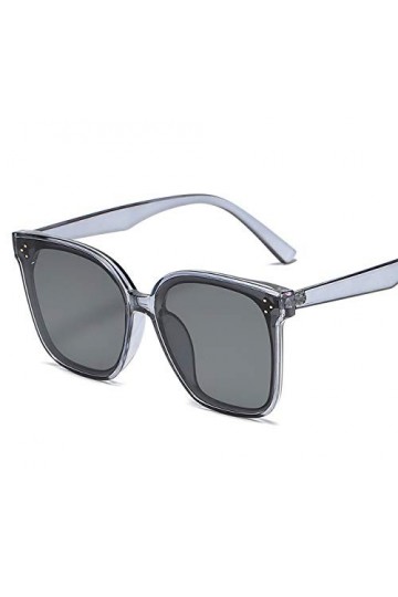 YUANCHENG Lunettes de Soleil surdimensionnées pour Femmes Lunettes de Soleil en Plastique dégradé Femme UV400 Gris