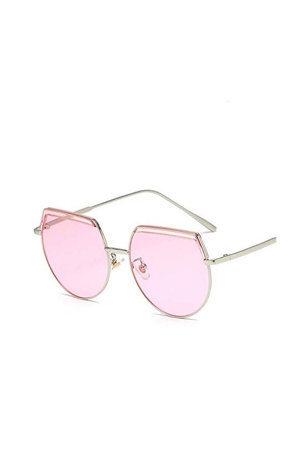YUANCHENG Lunettes de Soleil carrées Femmes rétro Alliage Cadre Grandes Lunettes de Soleil Vintage Gradient mâle Rose