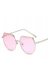 YUANCHENG Lunettes de Soleil carrées Femmes rétro Alliage Cadre Grandes Lunettes de Soleil Vintage Gradient mâle Rose