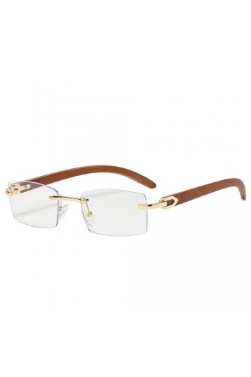 MUTYNE Petit rectangle lunettes de soleil sans monture hommes Vintage sans cadre mode carré lunettes de soleil pour femmes po