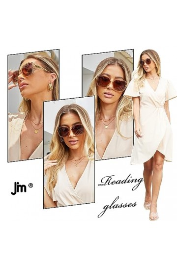 JM Lunettes de Soleil de Lecture Bifocales, Lunettes de Soleil Surdimensionnées, Protection UV Extérieure pour Femmes Noir+3.