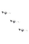 CALLARON 3 Paires De Lunettes De Soleil Irrégulières Lunettes De Soleil Sans Cadre Des Années 90 Bijoux De Visage Tendance Lu