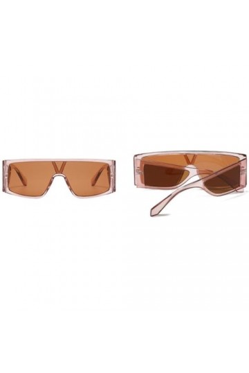 Lunettes de Soleil Une Pièce Surdimensionnées Femmes Hommes Mode Punk Lunettes Carrées Hommes Vintage Nuances Grandes Monture