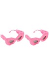SOIMISS 2 Pièces Lunettes En Peluche Lunettes De Soleil Sur Lunettes Velu Lunettes De Soleil Femme Tendance Lunettes Floues L