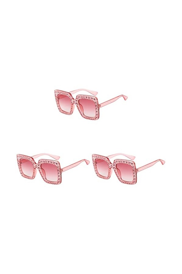 SOIMISS 3 Pièces Lunettes Sans Monture Lunettes Lunettes De Soleil Pour Femmes Des Lunettes De Soleil Lunettes De Soleil Carr