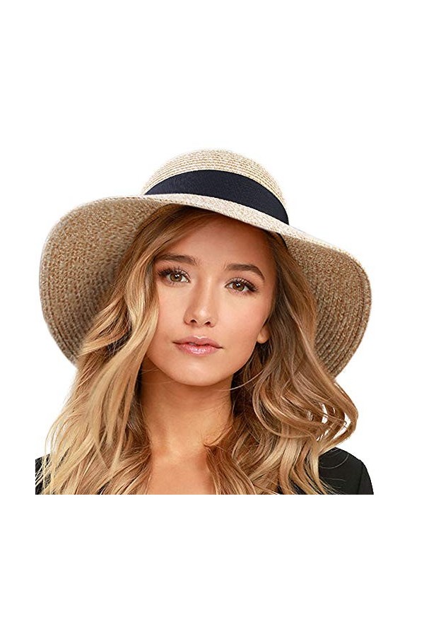 FURTALK Femmes Chapeaux de Soleil UPF 50+ Chapeau de Paille à Bord Large
