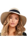 FURTALK Femmes Chapeaux de Soleil UPF 50+ Chapeau de Paille à Bord Large