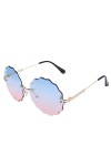 jojofuny 1 Pc Des Lunettes De Soleil Lunettes De Soleil De Quai Pour Femmes Cercle Hipster En Miroir Lunettes De Mode Pour Fe