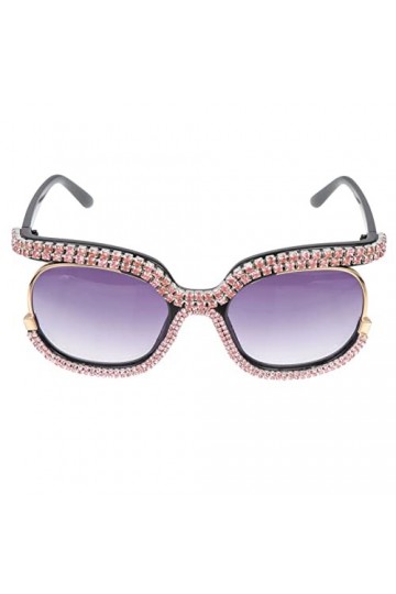 SOIMISS 1 Paire Des Lunettes De Soleil Lunettes De Soleil Oversize à Cristaux Lunettes De Soleil De Fête Dété Décor Extérieu