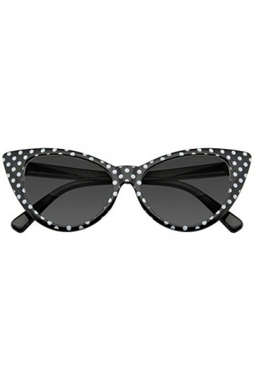 Emblem Eyewear - Polka Point Chat Œil Aux Femmes Mode Mod Super Chat Des Lunettes de Soleil Avec Étui Noir 