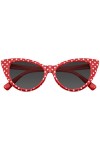 Emblem Eyewear - Polka Point Chat Œil Aux Femmes Mode Mod Super Chat Des Lunettes de Soleil Avec Étui Noir 