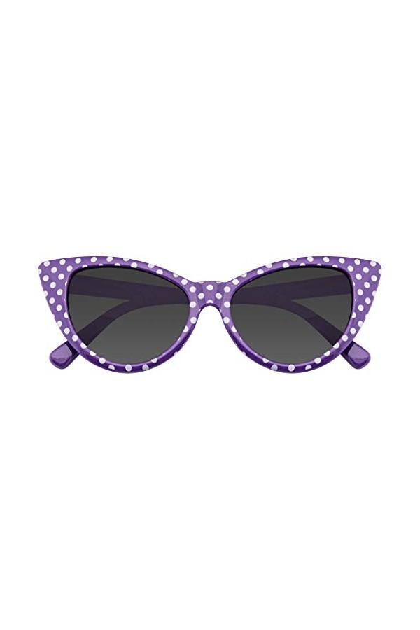 Emblem Eyewear - Polka Point Chat Œil Aux Femmes Mode Mod Super Chat Des Lunettes de Soleil Avec Étui Noir 