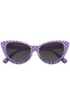 Emblem Eyewear - Polka Point Chat Œil Aux Femmes Mode Mod Super Chat Des Lunettes de Soleil Avec Étui Noir 
