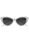 Emblem Eyewear - Polka Point Chat Œil Aux Femmes Mode Mod Super Chat Des Lunettes de Soleil Avec Étui Noir 