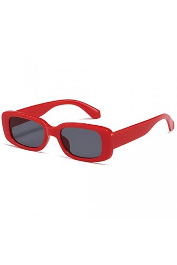 kimorn Rectangulaire Lunettes de Soleil pour Femmes Hommes Tendance Rétro Mode Lunettes 90s Vintage UV 400 Protection Carré 