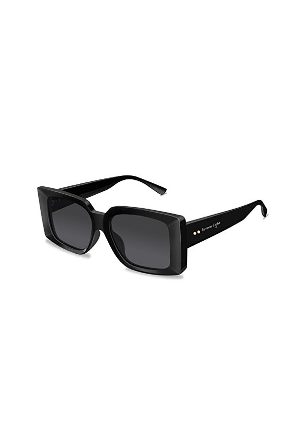 SummerLight Lunettes de soleil carrées rétro années 90 pour femmes et hommes, lunettes de soleil tendance à monture biseautée