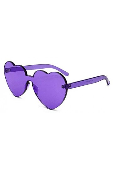 KIRALOVE Lunettes de soleil coeur vintage pour femme - rigolos - sans monture - transparentes - fille - polarisées - couleur 