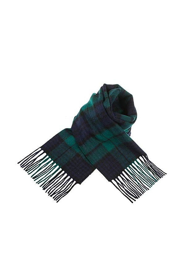 Edinburgh 100% Lambswool Scottish Tartan Multicolour Scarf Black Watch - BLACK WATCH - One Size