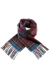 Edinburgh 100% Lambswool Scottish Tartan Multicolour Scarf Black Watch - BLACK WATCH - One Size