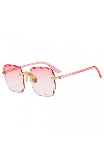 Lunettes de Soleil en métal PC Lunettes de Soleil de Voyage dété Universelles Lunettes de Soleil carrées sans Cadre personna