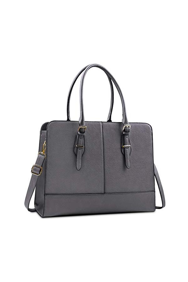 Lubardy Sac à Main Sac Cabas Femmes PU Cuir Grand Sac a Main pour Les Cours Lycee Sac Cours Bandouliere Lycee 15.6 Pouces, No