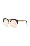 YUANCHENG Lunettes de soleil Femmes Cat Eye Original Copper Temple Round Frame Lunettes de soleil UV400 NO4