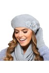 Kamea Femme Bonnet dhiver Béret Charmant Alaska, Gris,UNI