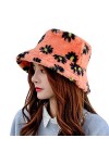 MIFULGOO Chapeau cloche dhiver tendance pour femme années 90 en fausse fourrure pliable bord concassable - orange - Taille u